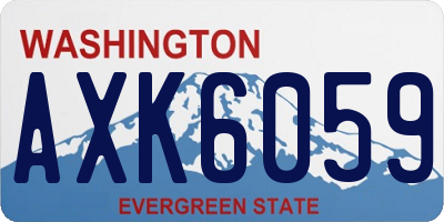 WA license plate AXK6059