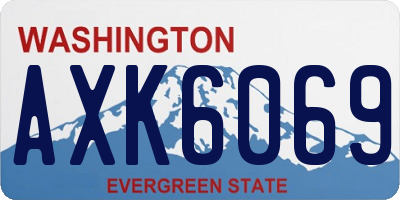 WA license plate AXK6069