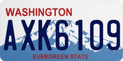 WA license plate AXK6109