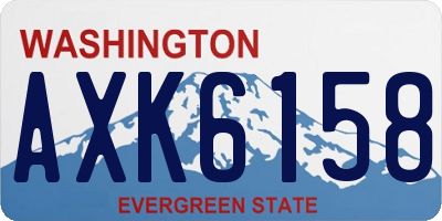 WA license plate AXK6158