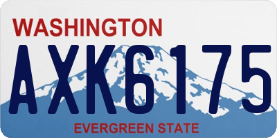 WA license plate AXK6175