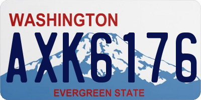 WA license plate AXK6176