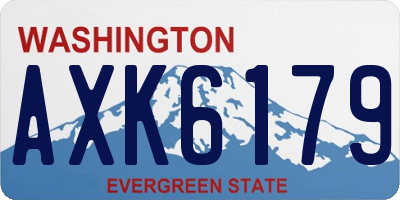 WA license plate AXK6179