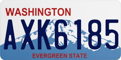 WA license plate AXK6185