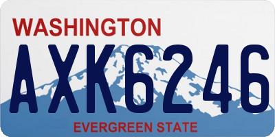 WA license plate AXK6246