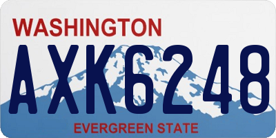 WA license plate AXK6248