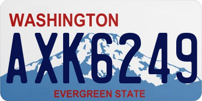 WA license plate AXK6249