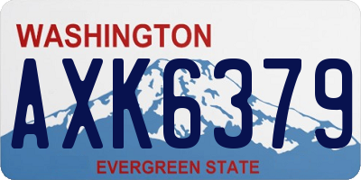 WA license plate AXK6379
