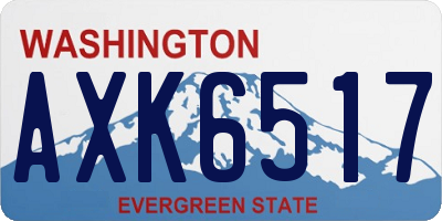 WA license plate AXK6517