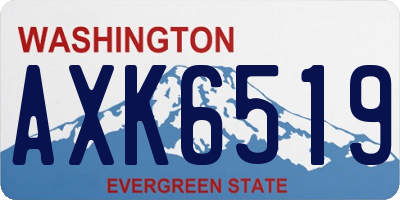 WA license plate AXK6519