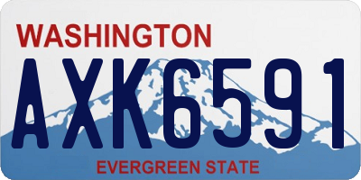 WA license plate AXK6591