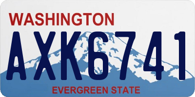 WA license plate AXK6741