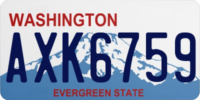 WA license plate AXK6759