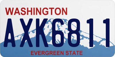 WA license plate AXK6811