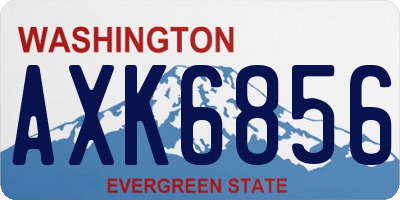 WA license plate AXK6856