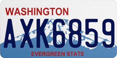 WA license plate AXK6859