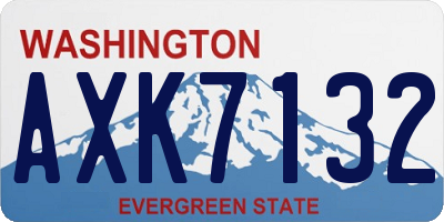 WA license plate AXK7132