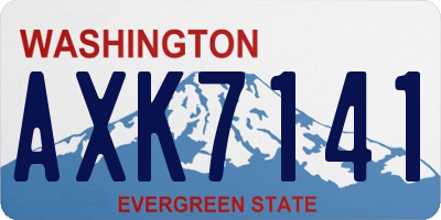 WA license plate AXK7141