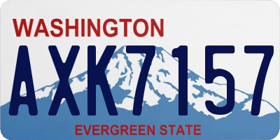 WA license plate AXK7157
