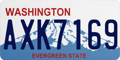 WA license plate AXK7169