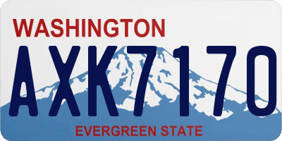 WA license plate AXK7170