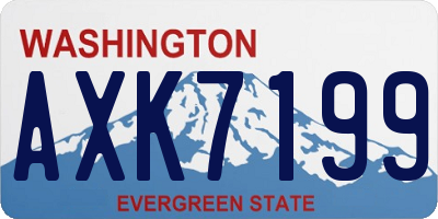 WA license plate AXK7199