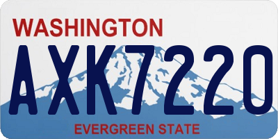 WA license plate AXK7220