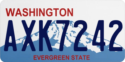 WA license plate AXK7242