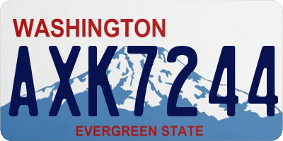 WA license plate AXK7244
