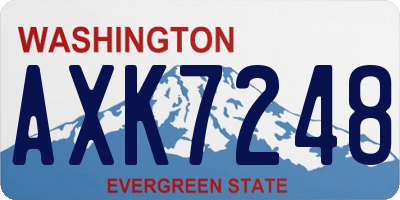 WA license plate AXK7248
