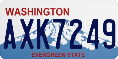 WA license plate AXK7249