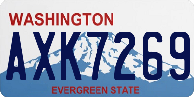 WA license plate AXK7269