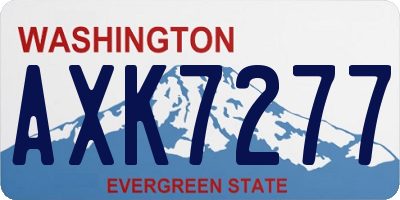 WA license plate AXK7277
