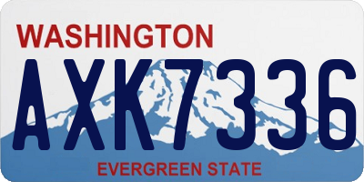 WA license plate AXK7336
