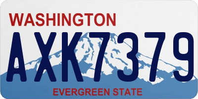 WA license plate AXK7379