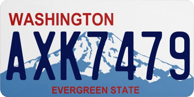 WA license plate AXK7479