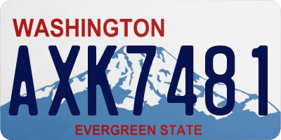 WA license plate AXK7481