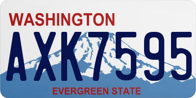 WA license plate AXK7595