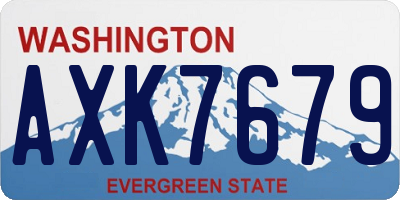 WA license plate AXK7679