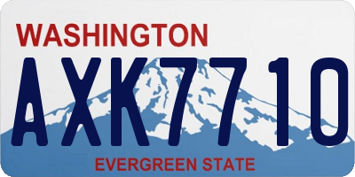 WA license plate AXK7710