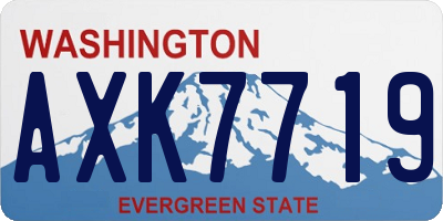 WA license plate AXK7719