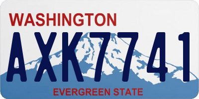 WA license plate AXK7741