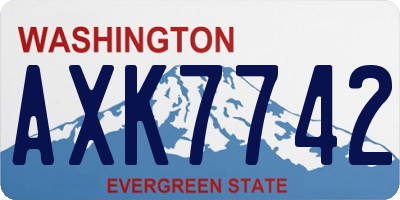 WA license plate AXK7742