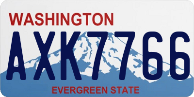 WA license plate AXK7766