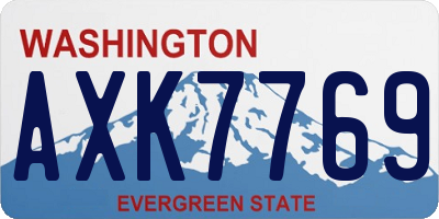 WA license plate AXK7769