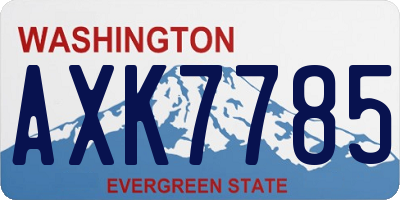 WA license plate AXK7785