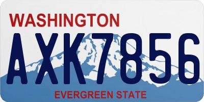 WA license plate AXK7856