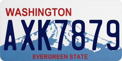 WA license plate AXK7879