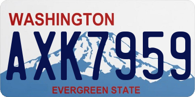 WA license plate AXK7959