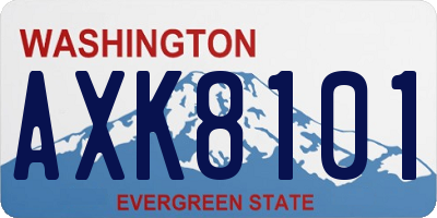 WA license plate AXK8101